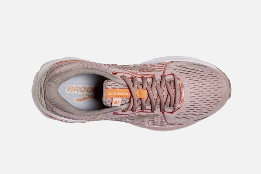 Brooks Adrenaline GTS 21 Road Running Shoes Womens - Beige - ZFBSN-3602